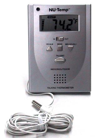 NU-853 Talking Indoor/Outdoor Thermometer